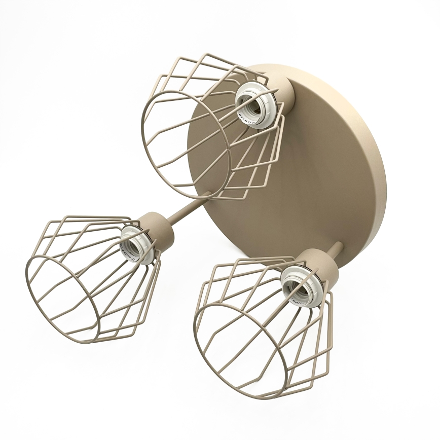 Opbouwkroonluchter AUDREY 3xE27/15W/230V beige