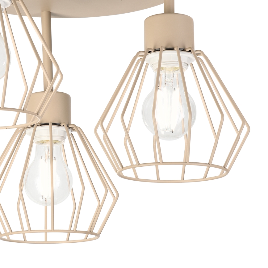 Opbouwkroonluchter AUDREY 3xE27/15W/230V beige