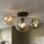 Opbouwkroonluchter AURIS 3xE14/15W/230V goud/rookzwart/beige