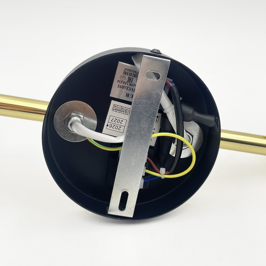 Opbouwkroonluchter AURIS 3xE14/15W/230V goud/rookzwart/beige