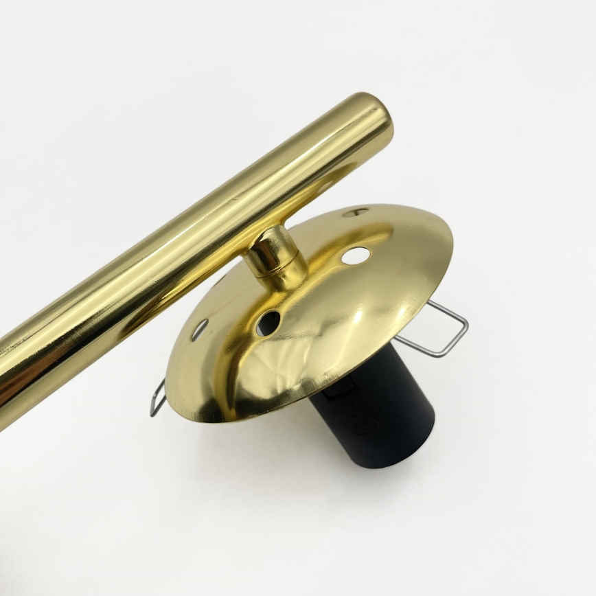 Opbouwkroonluchter AURIS 3xE14/15W/230V goud/rookzwart/beige