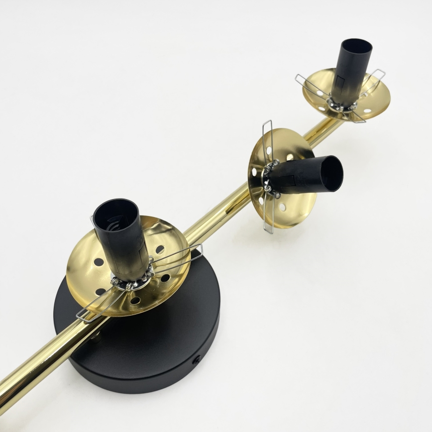 Opbouwkroonluchter AURIS 5xE14/15W/230V goud/rookzwart/beige