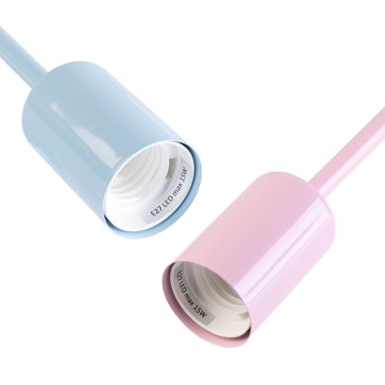 Opbouwkroonluchter CAMBRIDGE 4xE27/15W/230V blauw/roze