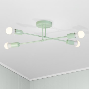 Opbouwkroonluchter CAMBRIDGE 4xE27/15W/230V groen