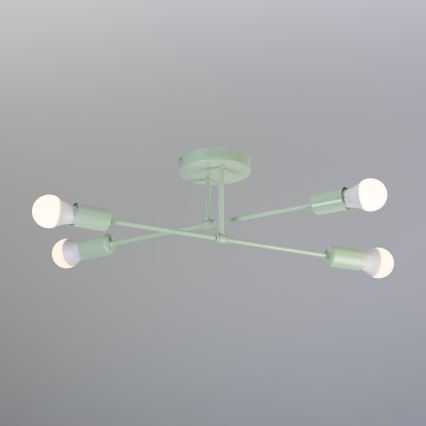 Opbouwkroonluchter CAMBRIDGE 4xE27/15W/230V groen