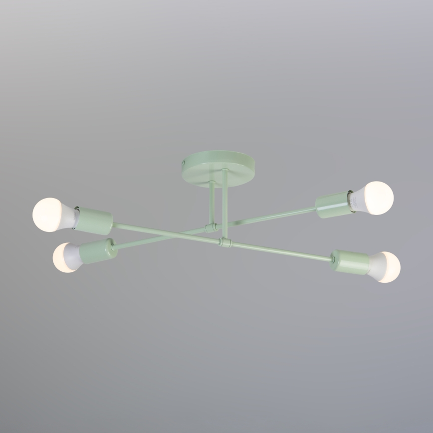 Opbouwkroonluchter CAMBRIDGE 4xE27/15W/230V groen