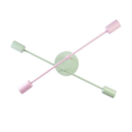 Opbouwkroonluchter CAMBRIDGE 4xE27/15W/230V groen/roze