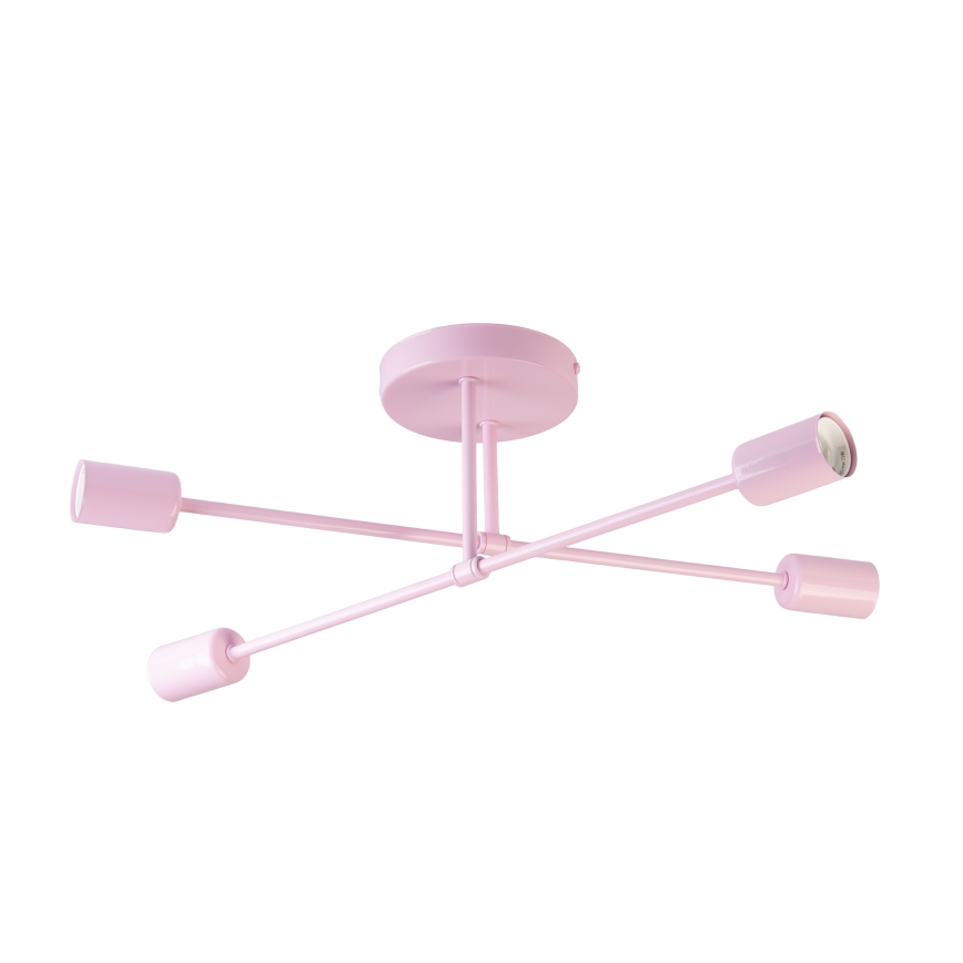 Opbouwkroonluchter CAMBRIDGE 4xE27/15W/230V roze