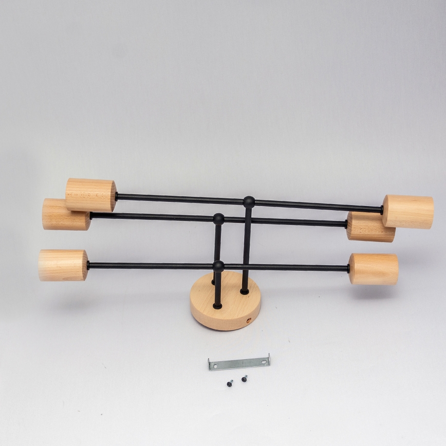 Opbouwkroonluchter CAMBRIDGE 6xE27/15W/230V, grenen