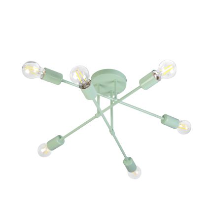 Opbouwkroonluchter CAMBRIDGE 6xE27/15W/230V groen