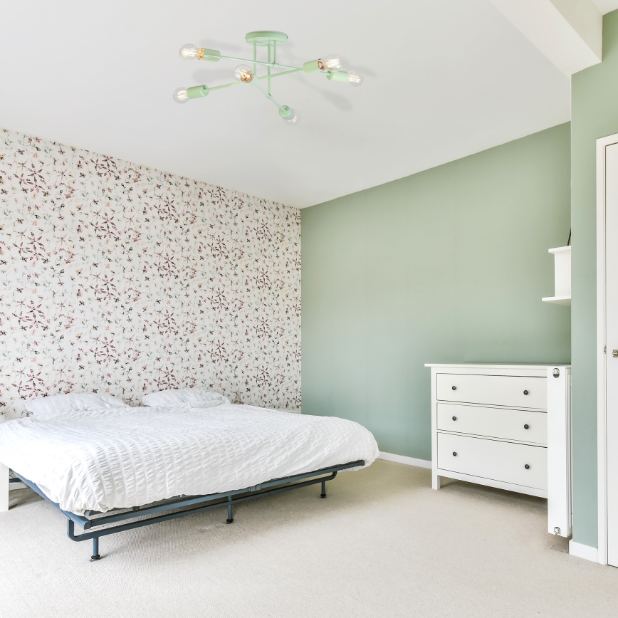 Opbouwkroonluchter CAMBRIDGE 6xE27/15W/230V groen
