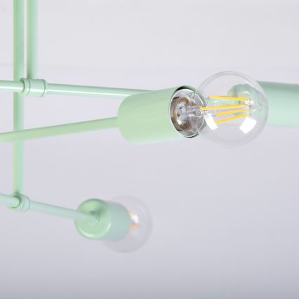 Opbouwkroonluchter CAMBRIDGE 6xE27/15W/230V groen
