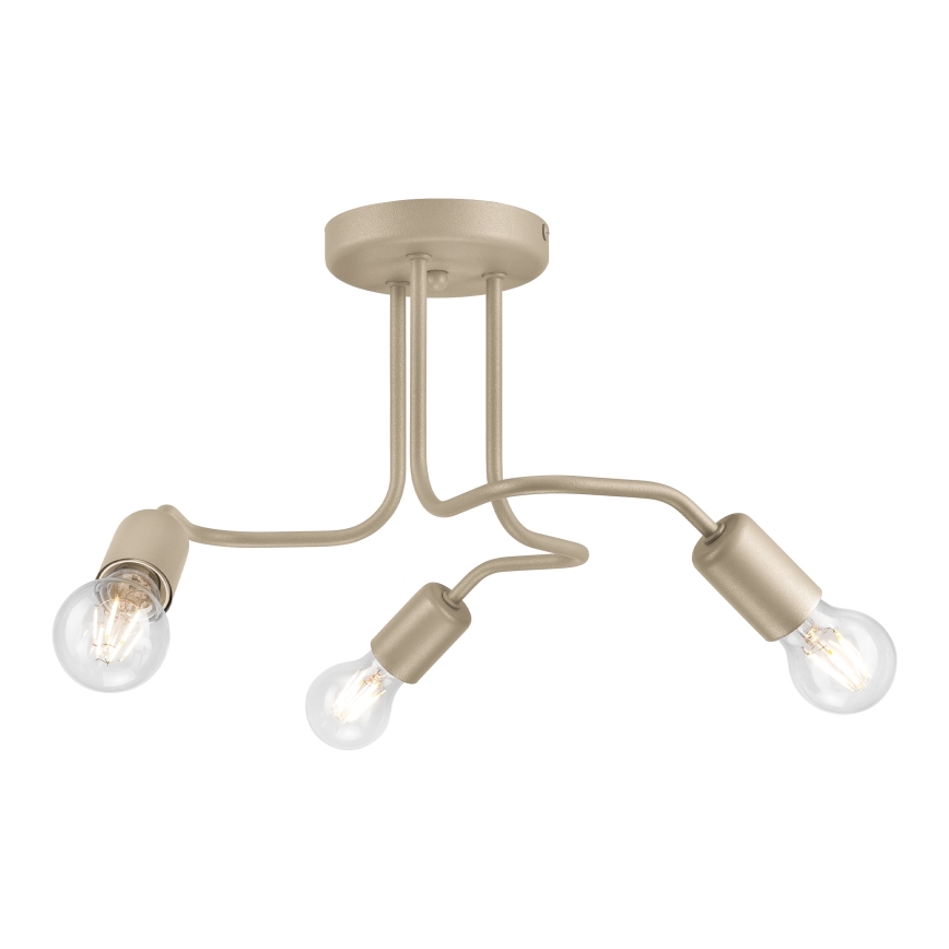 Opbouwkroonluchter CHARLIE 3xE27/15W/230V beige