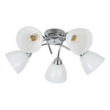 Opbouwkroonluchter CLARA 5xE27/15W/230V glanzend chroom