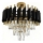 Opbouwkroonluchter CRISTAL 5xE14/10W/230V zwart/goud
