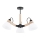 Opbouwkroonluchter DANTONA 3xE27/15W/230V zwart/beige