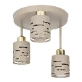 Opbouwkroonluchter ELEN 3xE27/35W/230V beige/goud