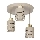 Opbouwkroonluchter ELEN 3xE27/35W/230V beige/goud