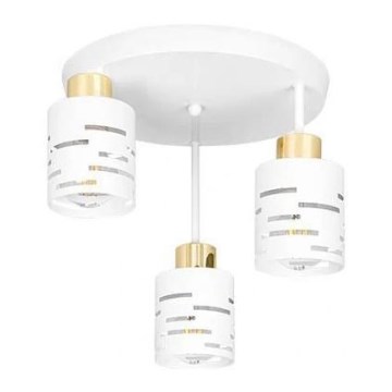 Opbouwkroonluchter ELEN 3xE27/35W/230V wit/goud