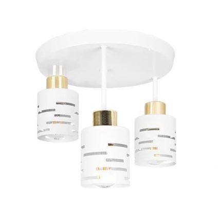 Opbouwkroonluchter ELEN 3xE27/35W/230V wit/goud