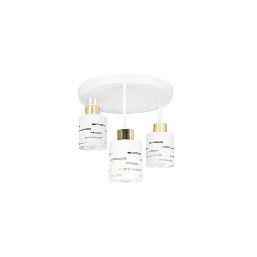 Opbouwkroonluchter ELEN 3xE27/35W/230V wit/goud