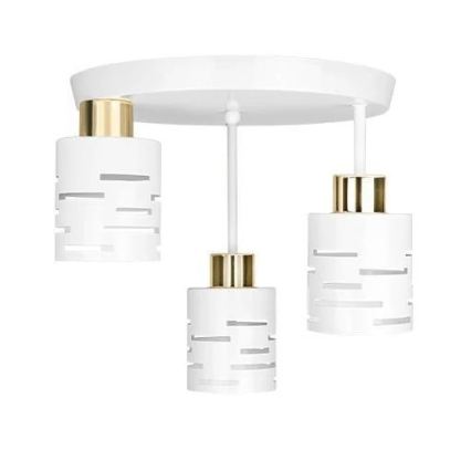 Opbouwkroonluchter ELEN 3xE27/35W/230V wit/goud