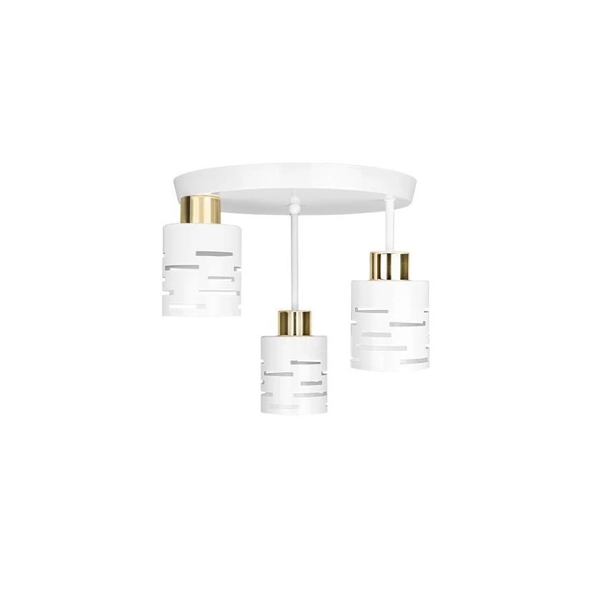 Opbouwkroonluchter ELEN 3xE27/35W/230V wit/goud