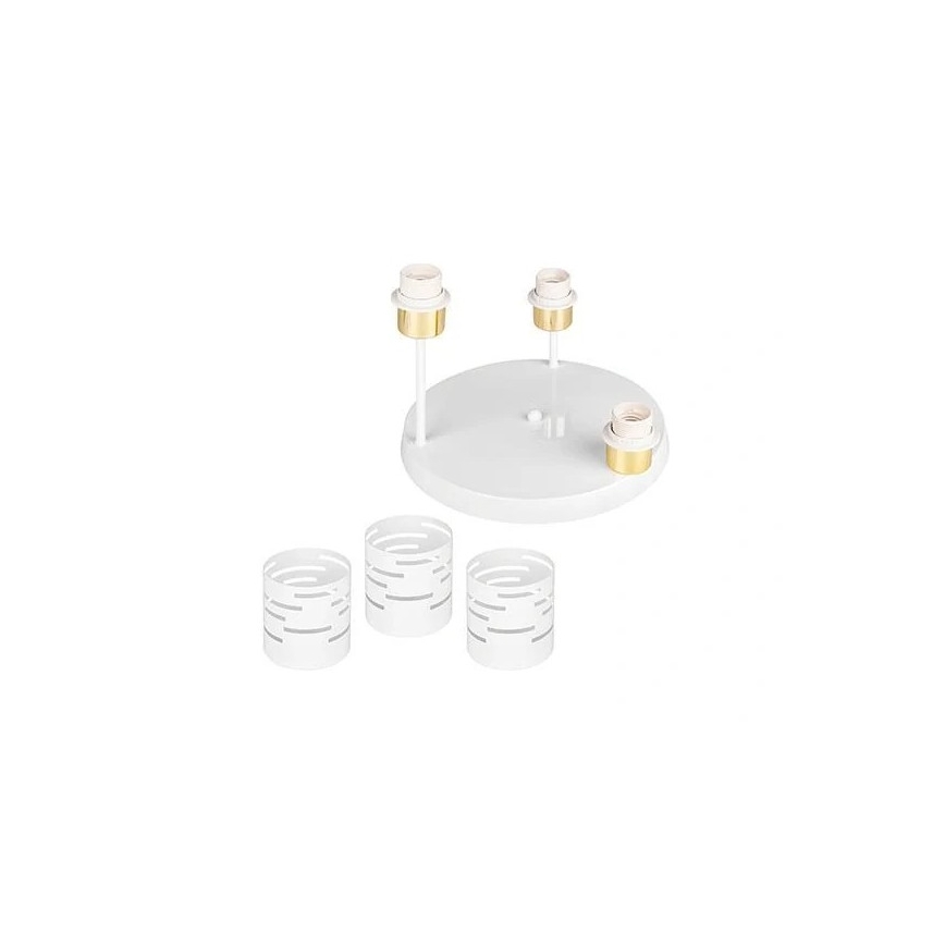 Opbouwkroonluchter ELEN 3xE27/35W/230V wit/goud