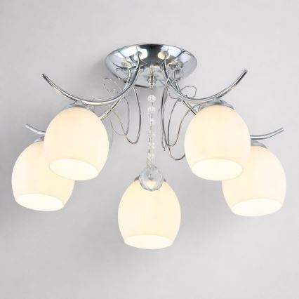 Opbouwkroonluchter ELLA 5xE27/15W/230V hoogglans chroom