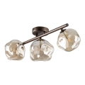 Opbouwkroonluchter LAVA 3xG9/8W/230V brons/rookbeige