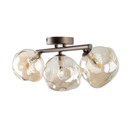 Opbouwkroonluchter LAVA 3xG9/8W/230V brons/rookbeige