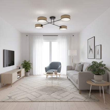 Opbouwkroonluchter MAGA 4xE14/10W/230V beige