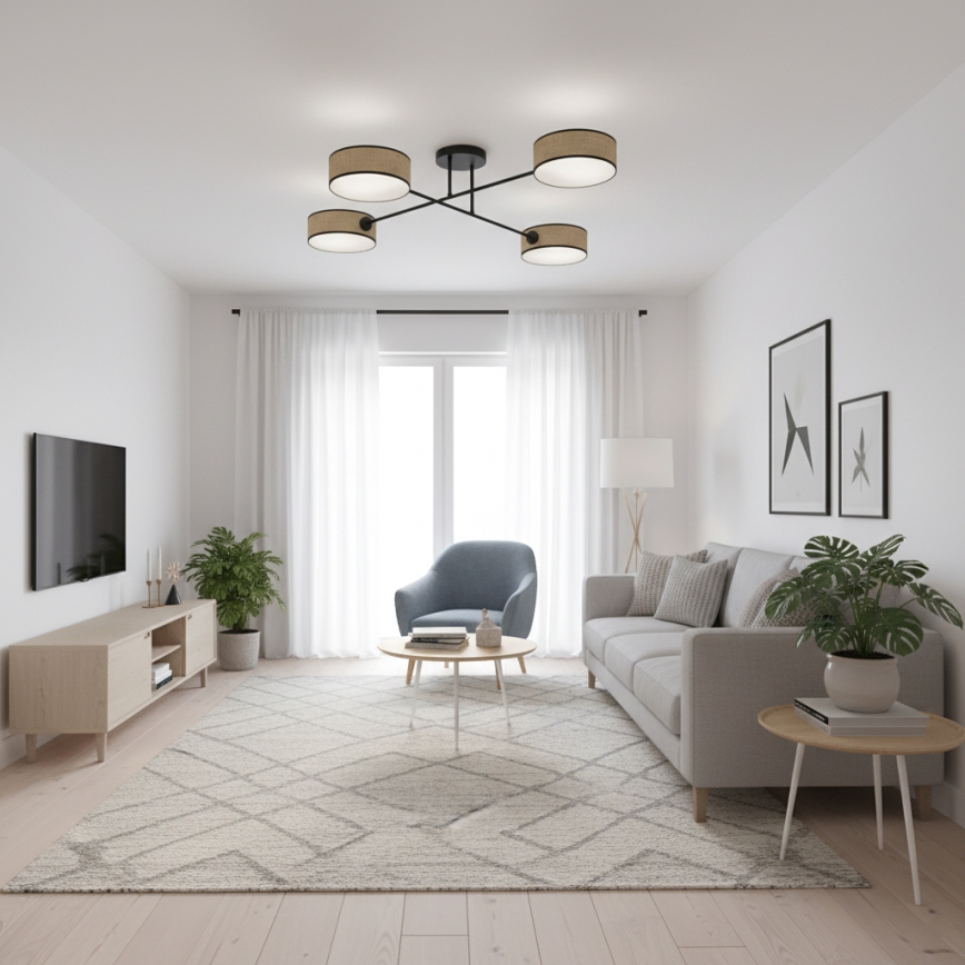 Opbouwkroonluchter MAGA 4xE14/10W/230V beige