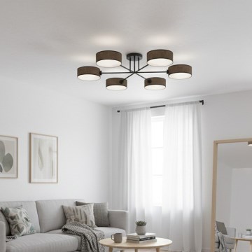 Opbouwkroonluchter MAGA 6xE14/10W/230V bruin