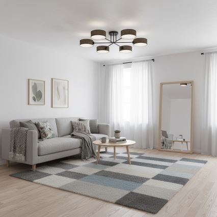 Opbouwkroonluchter MAGA 6xE14/10W/230V bruin