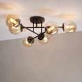 Opbouwkroonluchter MALENA 6xE14/5W/230V bruin/rookbeige