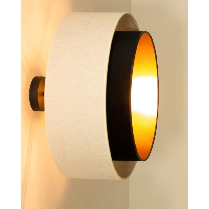 Opbouwkroonluchter NATIA 1xE27/60W/230V Ø 45 cm wit/zwart