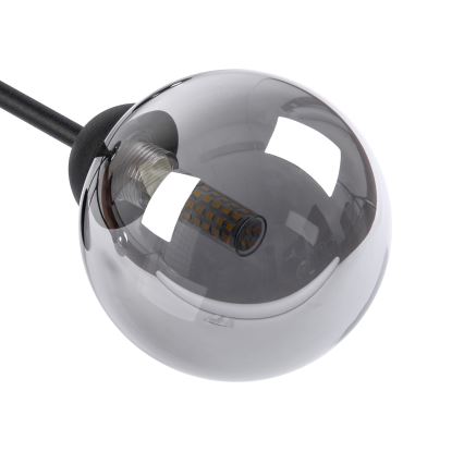 Opbouwkroonluchter OBSIDIAN 4xG9/10W/230V zwart/rookgrijs