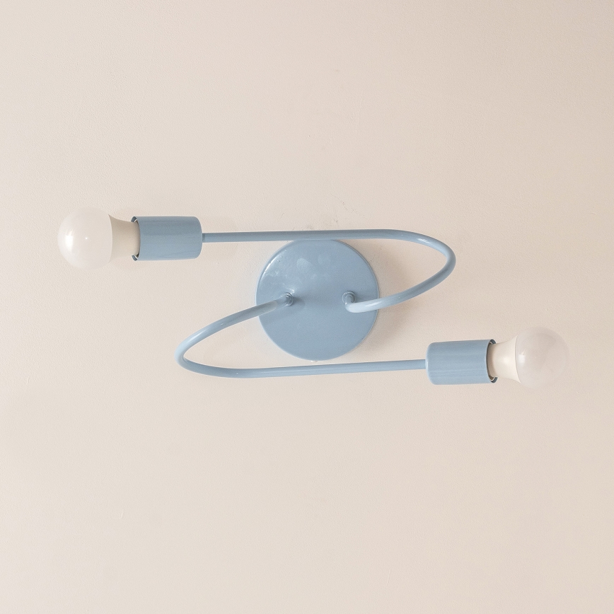 Opbouwkroonluchter OXFORD 2xE27/15W/230V blauw