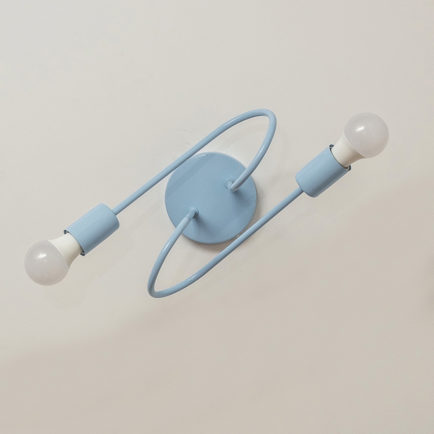 Opbouwkroonluchter OXFORD 2xE27/15W/230V blauw