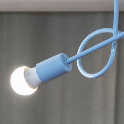 Opbouwkroonluchter OXFORD 2xE27/15W/230V blauw
