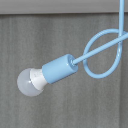 Opbouwkroonluchter OXFORD 2xE27/15W/230V blauw
