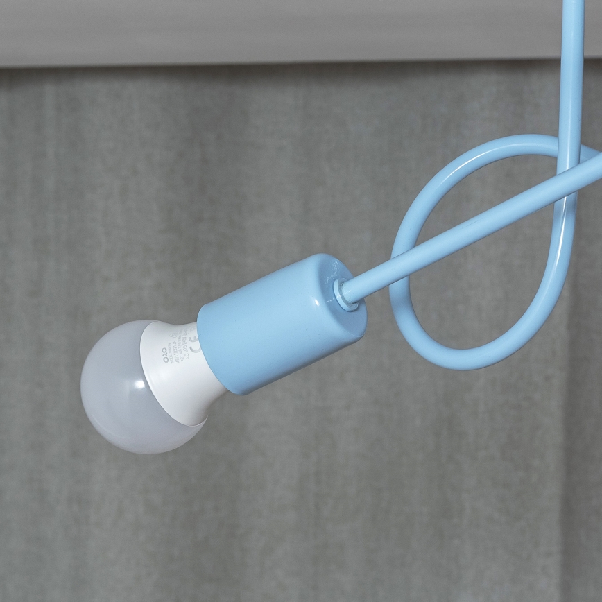 Opbouwkroonluchter OXFORD 2xE27/15W/230V blauw