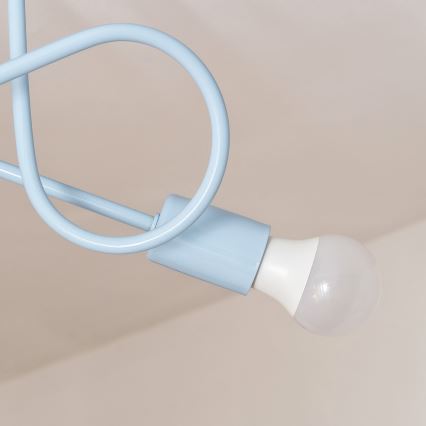 Opbouwkroonluchter OXFORD 2xE27/15W/230V blauw