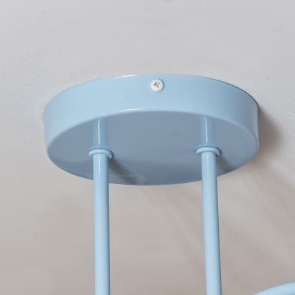 Opbouwkroonluchter OXFORD 2xE27/15W/230V blauw