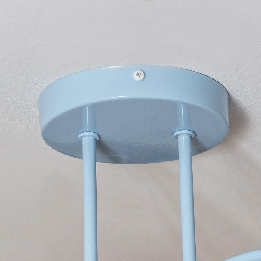 Opbouwkroonluchter OXFORD 2xE27/15W/230V blauw