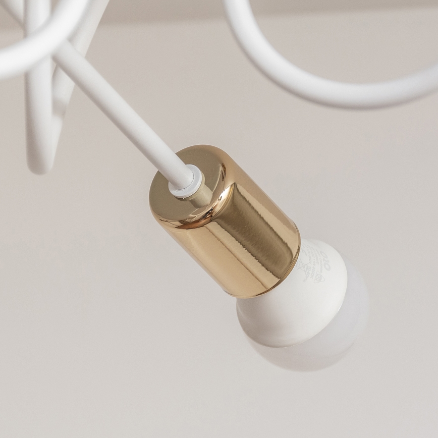 Opbouwkroonluchter OXFORD 3x E27/15W/230V goud/wit