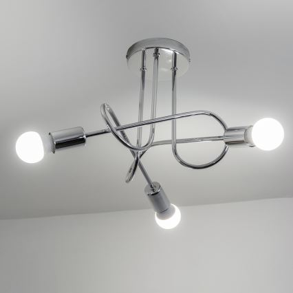 Opbouwkroonluchter OXFORD 3xE27/15W/230V glanzend chroom