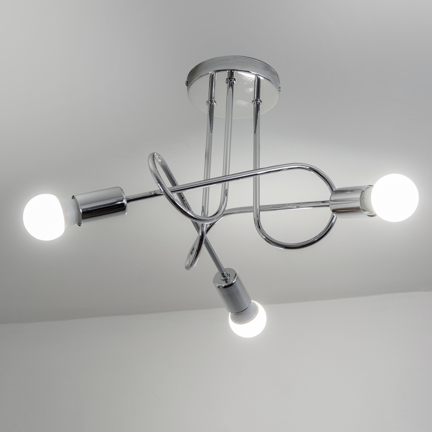 Opbouwkroonluchter OXFORD 3xE27/15W/230V glanzend chroom