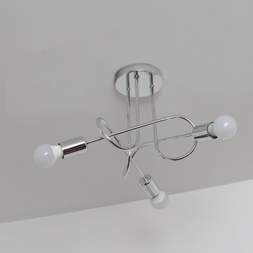 Opbouwkroonluchter OXFORD 3xE27/15W/230V glanzend chroom